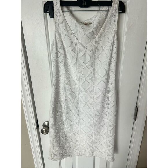 Banana republic white short dress size 0 cotton blend comfy stretchy - Picture 7 of 7